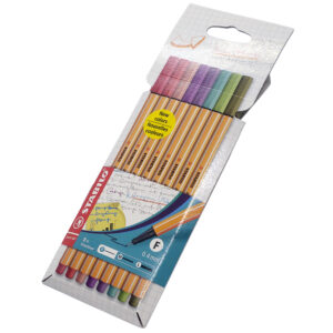 Caneta Hidrográfica Stabilo Point 88 0.4mm - 8 Novas Cores