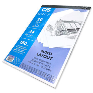 Bloco Layout Para Desenho Lettering CiS Graf A4 180g - 20 Fl